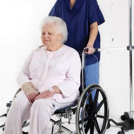 IV Pole and Wheelchair Clamping System IV Pole to IV Pole