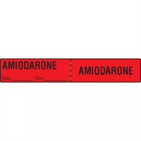 IV Tubing Medication Label Amiodarone
