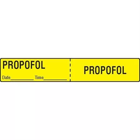 IV Tubing Medication Label Propofol