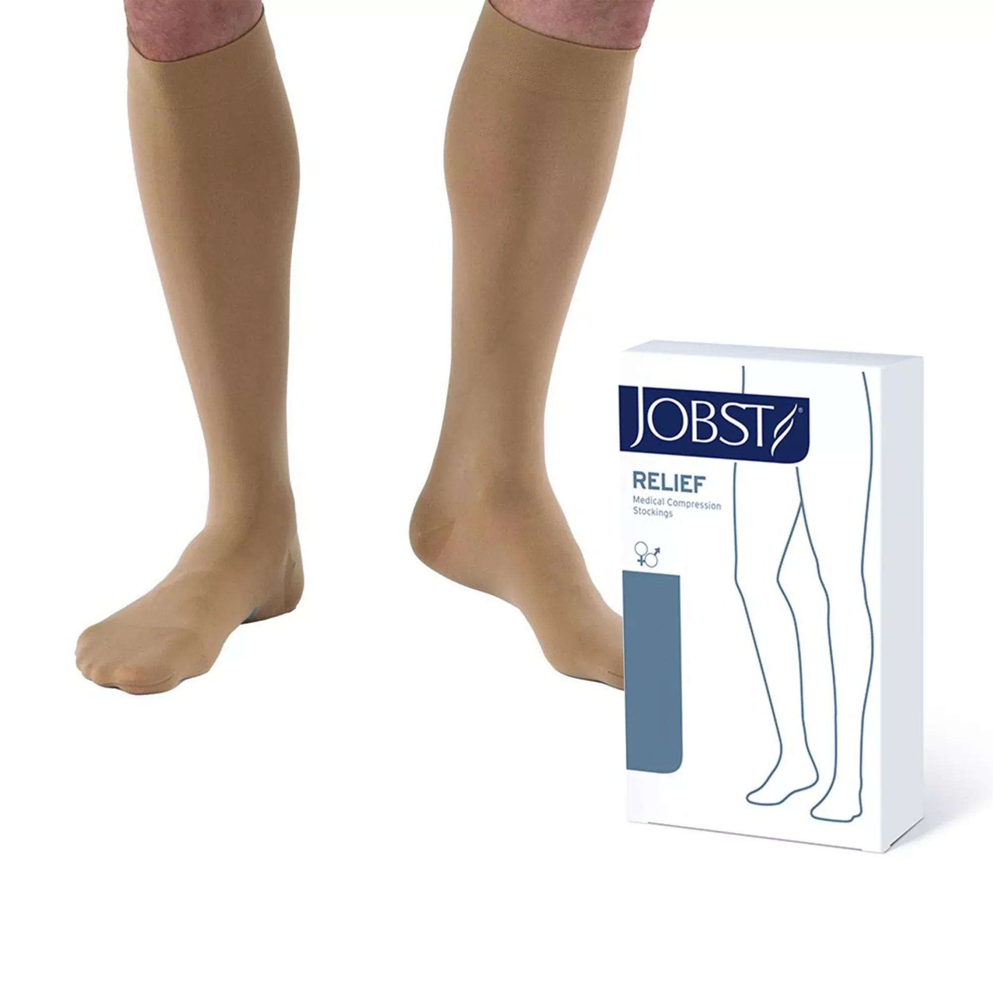 Jobst Relief Compression Stockings Large, Beige