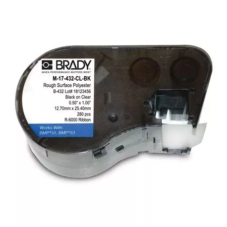 Labels for Brady IP Printers 3"W x 2"H - WorkHorse Glossy Clear Polyester