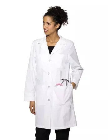Landau Uniforms Lab Coat White Size 14 Knee Length Reusable - M-729183-1880 - Each