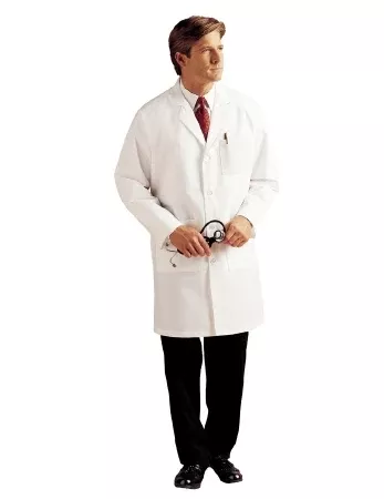 Landau Uniforms Lab Coat White Size 42 Knee Length Reusable - M-530010-2977 - Each