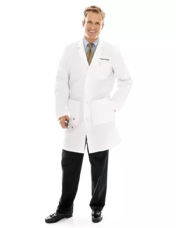 Landau Uniforms Lab Coat White Size 44 Mid Length Reusable - M-525530-243 - Each