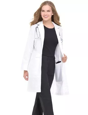 Landau Uniforms Lab Coat White Size 8 Knee Length Reusable - M-815545-3338 - Each