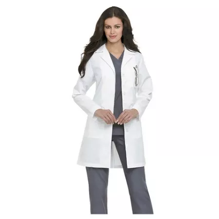 Landau Uniforms Lab Coat White Size 8 Mid Length Reusable - M-930482-943 - Each