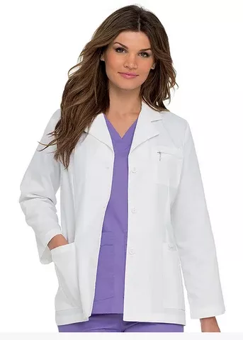 Landau Uniforms Lab Jacket White Large Hip Length Reusable - M-1131291-1700 - Each