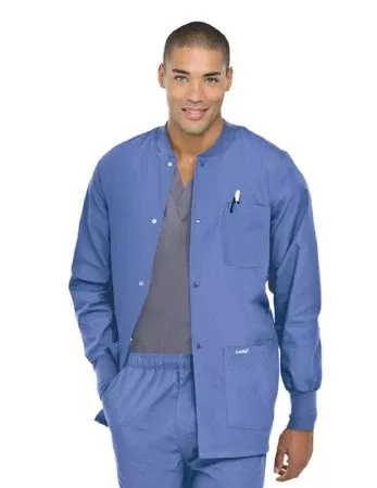 Landau Uniforms Warm-Up Jacket Ceil Blue Medium Hip Length Reusable - M-830272-3109 - Each