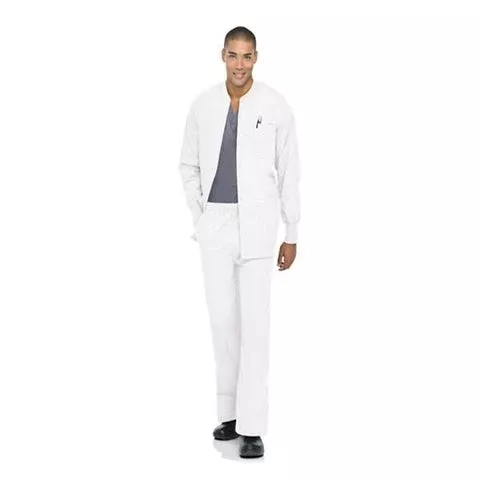 Landau Uniforms Warm-Up Jacket White Small Hip Length Reusable - M-999199-3037 - Each