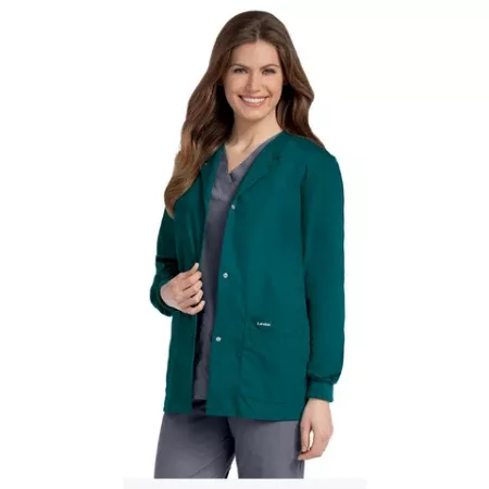 Landau Uniforms Warm-Up Jacket Wine Medium Hip Length Reusable - M-999177-646 - Each
