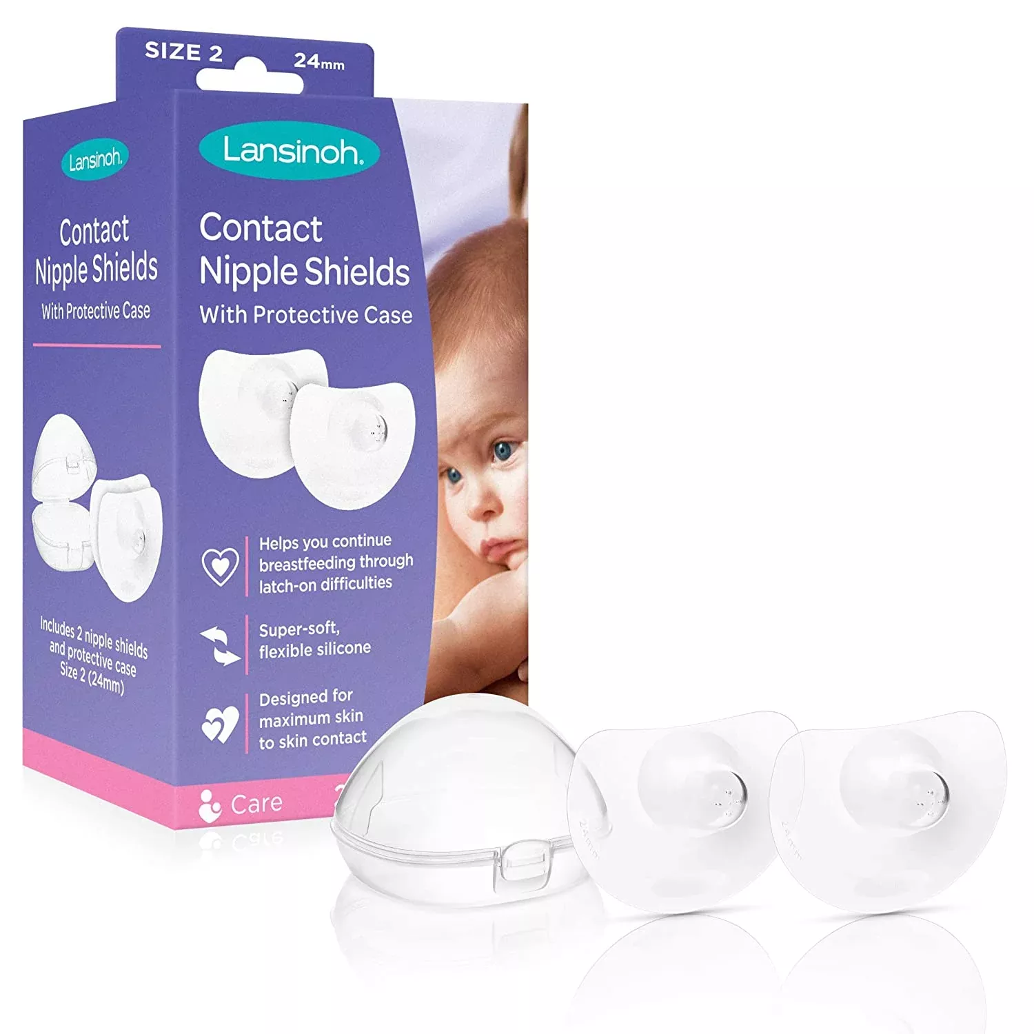 Lansinoh Contact Nipple Shields (with Case)