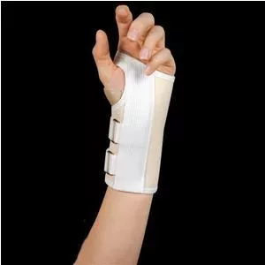 Leader Deluxe Carpal Tunnel Wrist Support, White, X-Large/Left