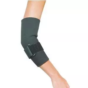 Leader Neoprene Tennis Elbow with Strap, Black, X-Large