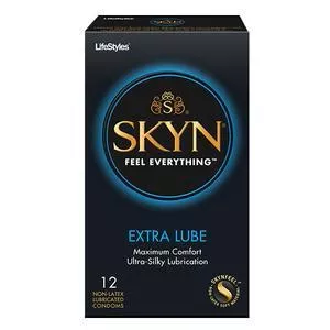 Lifestyles SKYN Extra Lubricated Polyisoprene Condoms, 12 Count