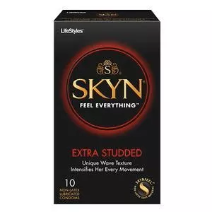 Lifestyles SKYN Extra Studded Polyisoprene Condoms, 22 Count