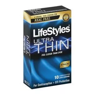 Lifestyles Ultra Thin Latex Condoms, 10 Count