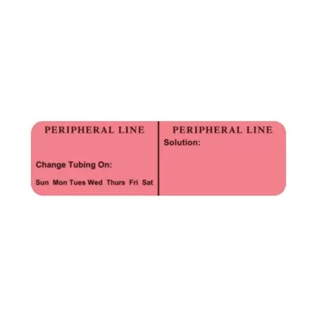 Line Identification Labels Central Line" - Tan - 3"W x 0.88"H