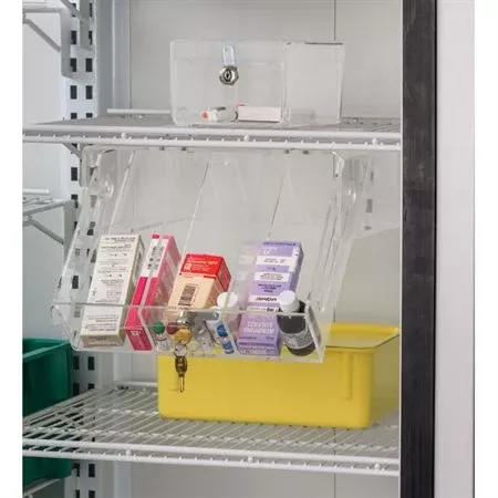 Locking Medical Box Pull-Out Drawer - Keyed Different - 5.875"W x 4.25"H x 11"D