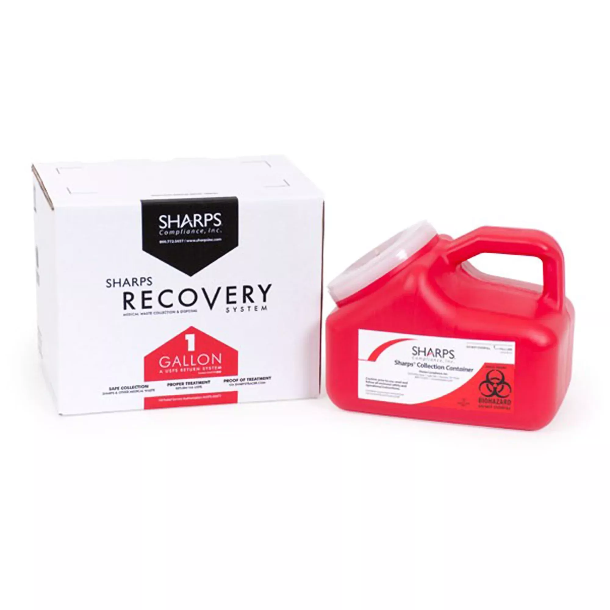 Mail System Pro-Tec Mailback Sharps Collector, 1 Gallon, 9 x 6 x 7½ Inch