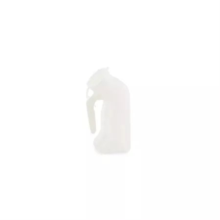 Male Urinal with Hanging Lid Translucent 1qt - Individually Bagged