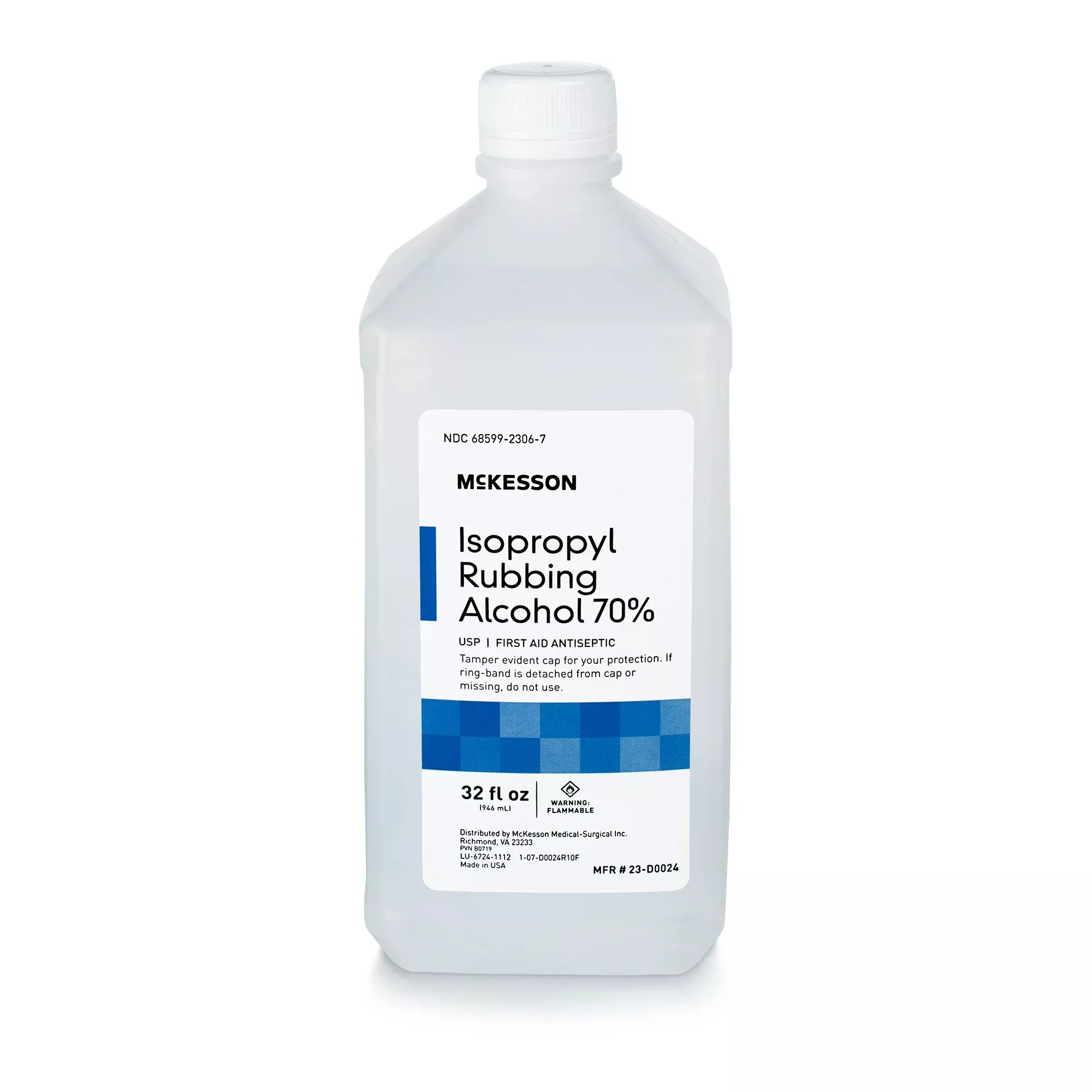 McKesson Isopropyl Alcohol Antiseptic, 32-ounce bottle