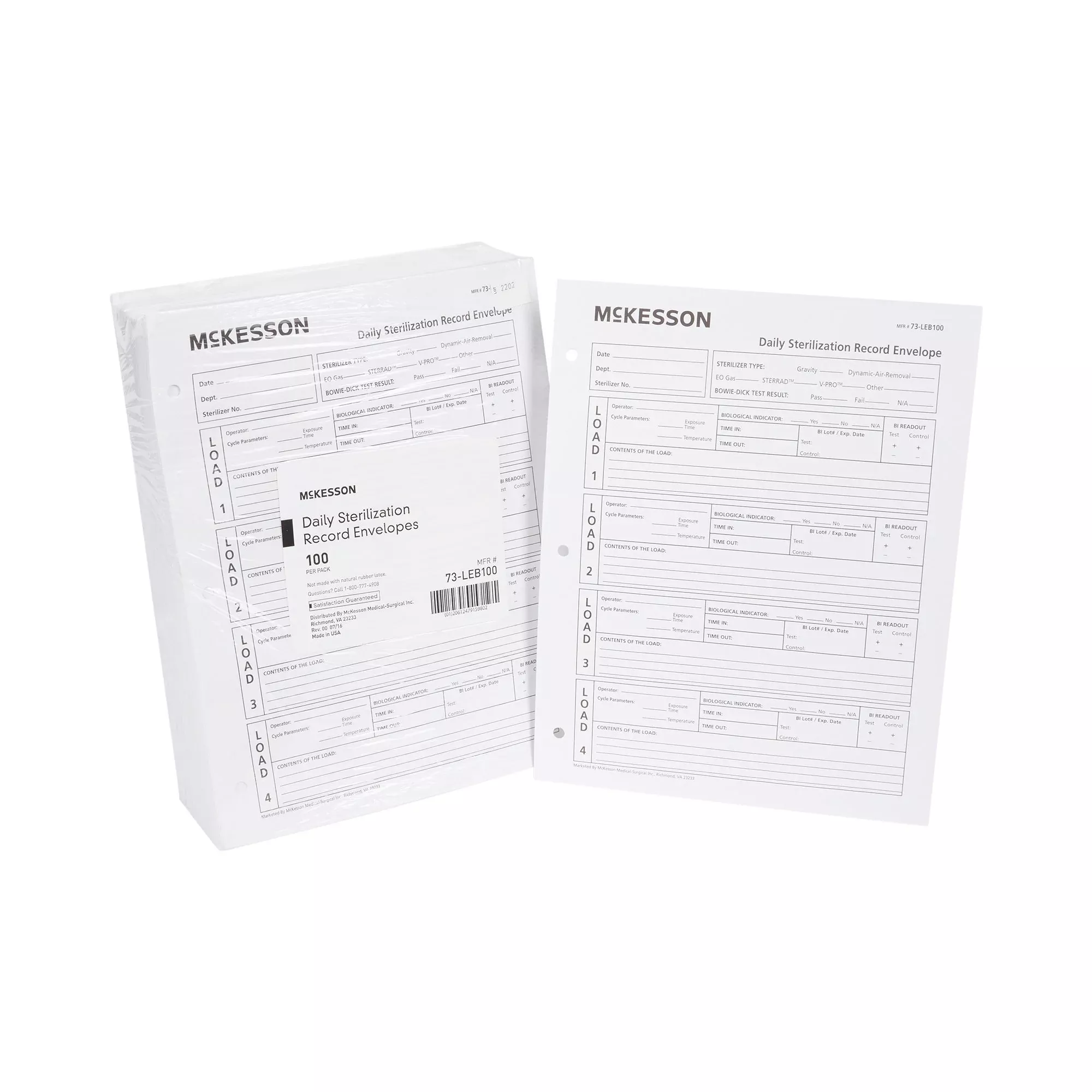 McKesson Sterilization Record Envelope