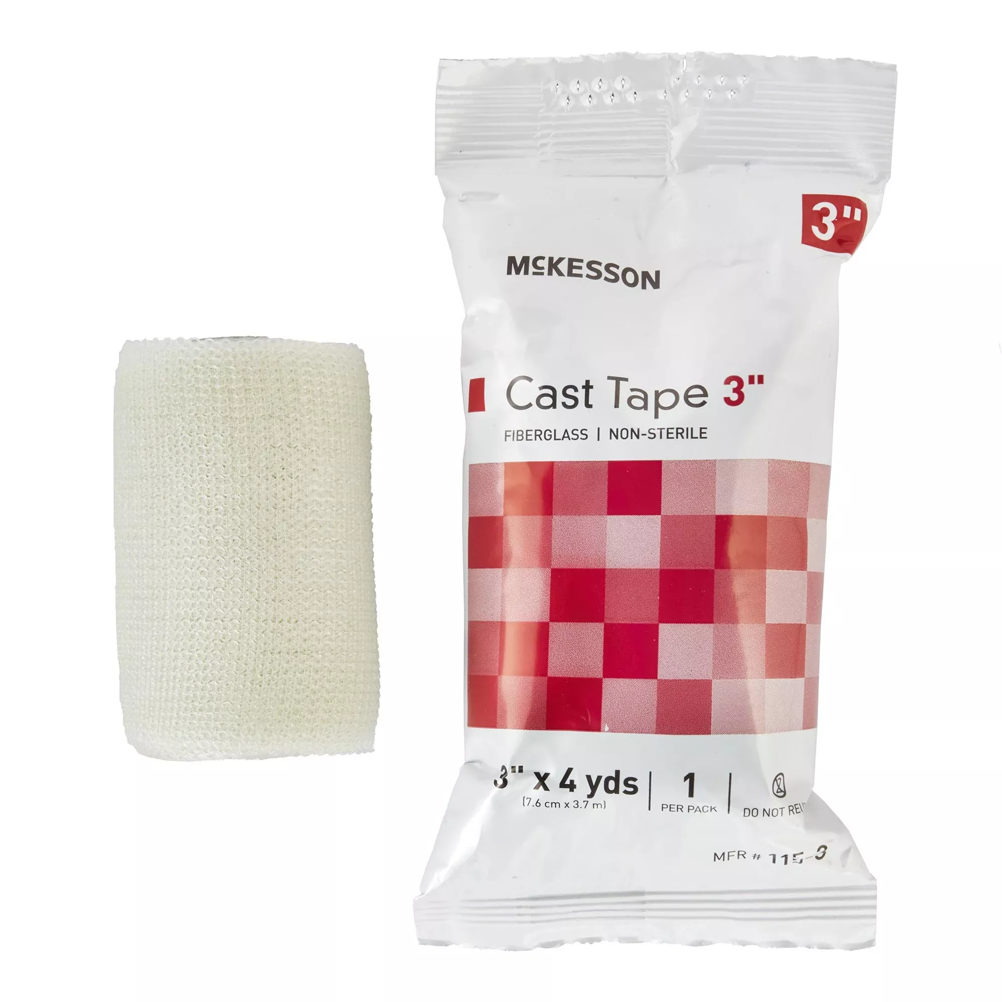 McKesson White Cast Tape, 3 Inch x 4 Yard