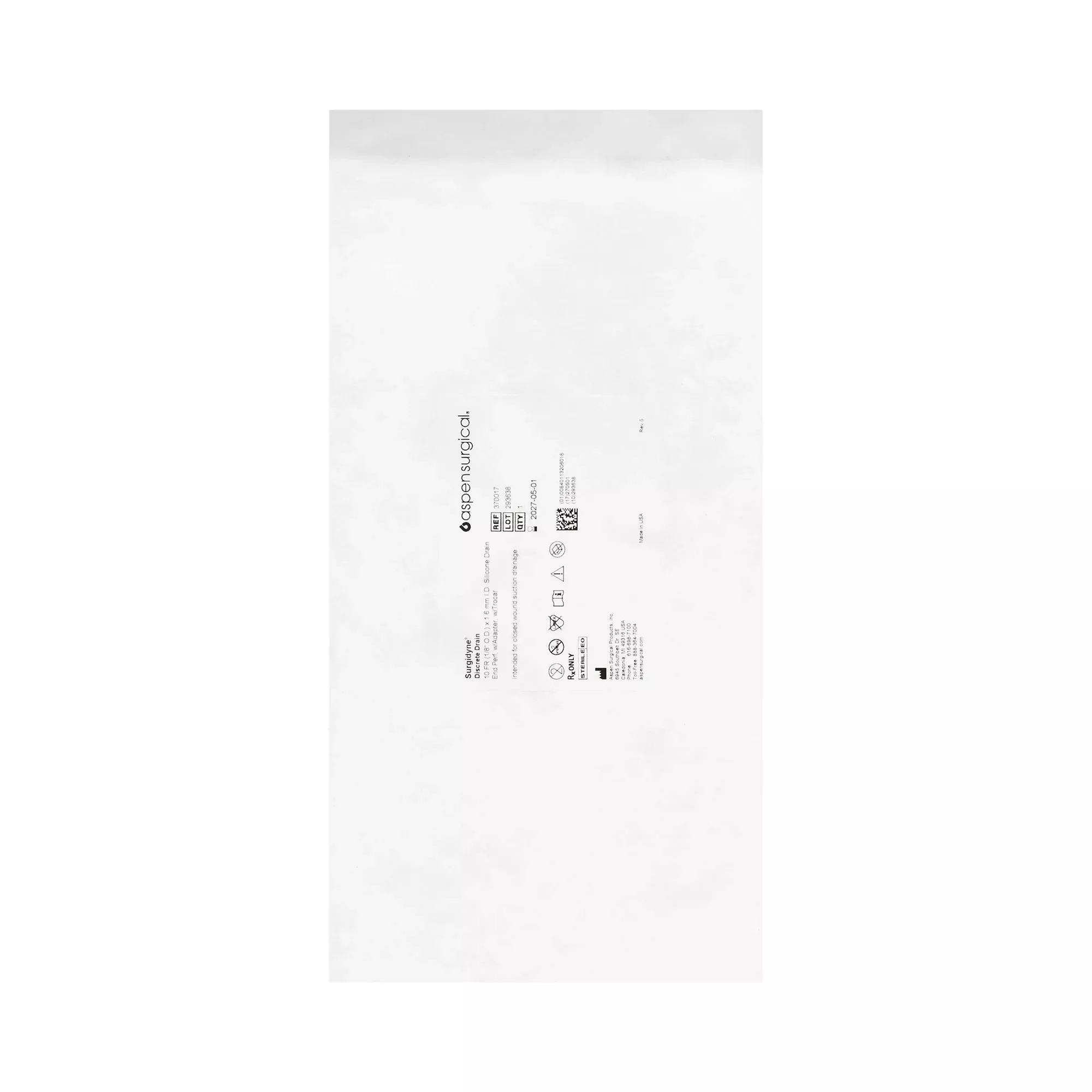 McKesson Wound Drain with Trocar, 10 Fr., 12-Inch Length