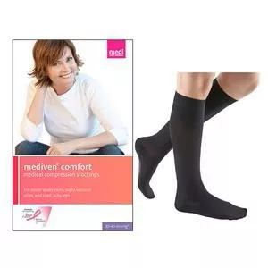 Mediven Comfort Calf, 30-40, Extra Wide, Closed, Ebony, Size 3