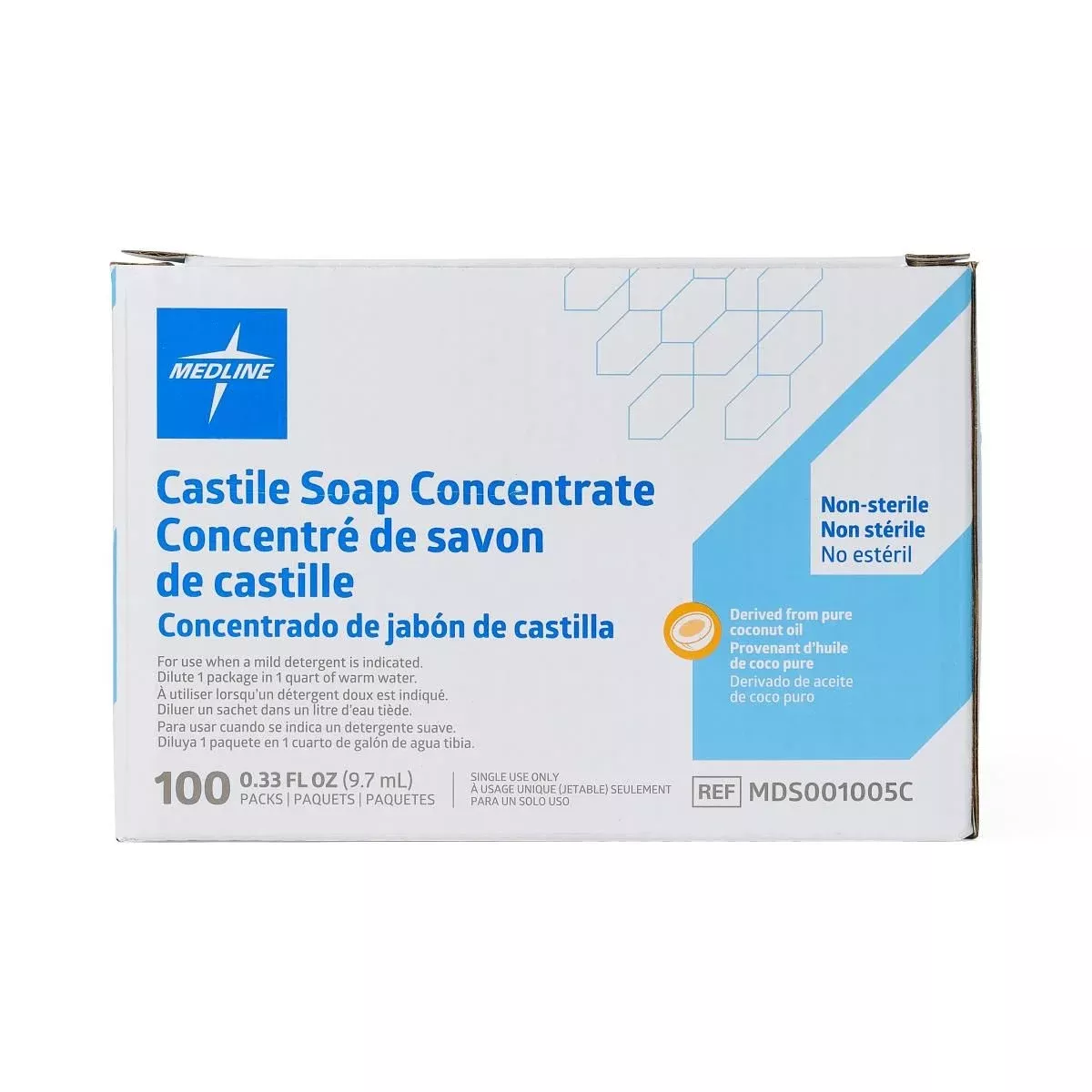 Medline Castile Soap Concentrate Packets