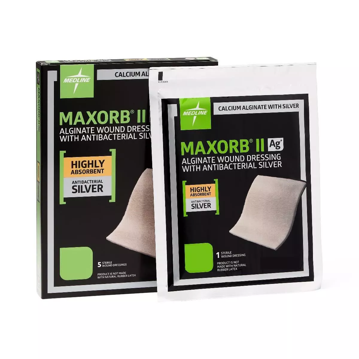 Medline Maxorb II (Ag) Silver Alginate Wound Dressings