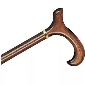 Men's Derby Handle Cane, Brown Stain, 36" - 37"