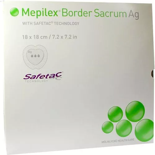 Mepilex Border Sacrum Ag 382090 | 7.2 x 7.2 Inch by Molnlycke