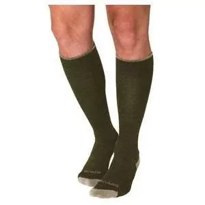 Merino Outdoor Socks, Calf, 15-20 mmHg, Medium, Olive