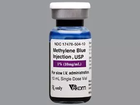 Methemoglobinemia Inducing Agent Methylene Blue 1%, 10 mg / mL Intravenous Injection Single Dose Vial , 10 mL , 10/PackAkron 17478050410