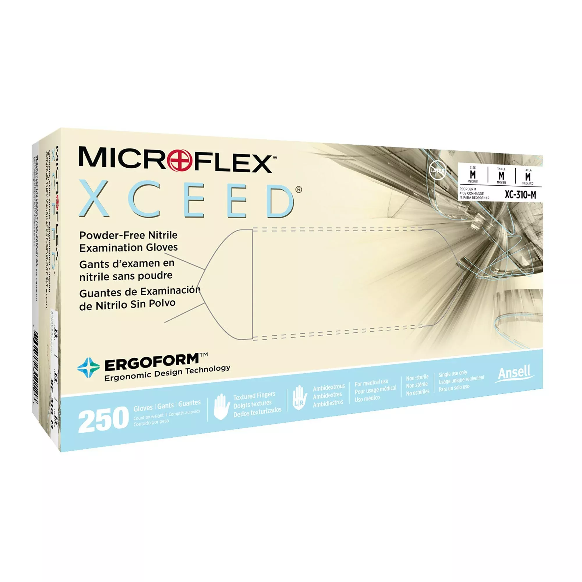 Microflex Xceed™ Nitrile Gloves, Medium, Blue