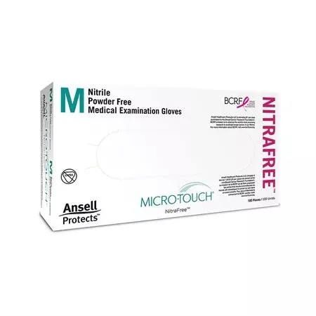 Microtouch NitraFree Nitrile Pink Exam Gloves Small