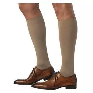 Midtown Microfiber Calf, 20-30 mmHg, Medium, Long, Closed, Tan/Khaki