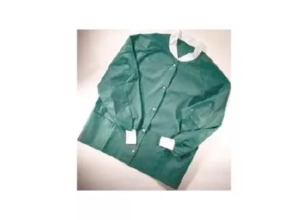 Molnlycke Warm-Up Jacket Barrier Blue Medium Hip Length Disposable - M-707306-3051 - Case of 48