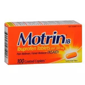 Motrin IB 200 mg Ibuprofen Caplets, 100 Count