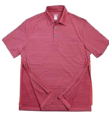 Narrative Apparel Polo Shirt AuthoredPerfected Polo X-Large Navy / Tomato Red Stripe 1 Pocket Short Sleeve Male - M-1099999-1783 - Each
