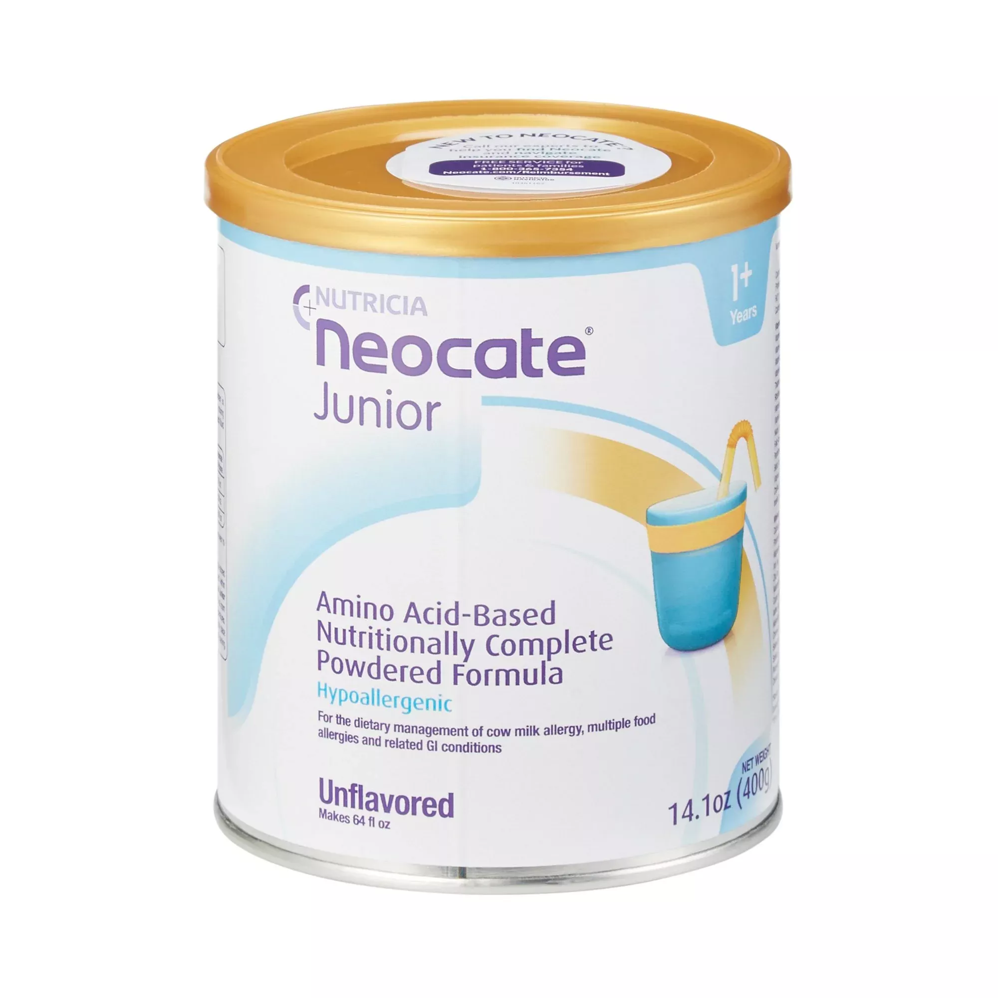 Neocate Junior Amino Acid–Based Powdered Formula, 14.1-ounce can