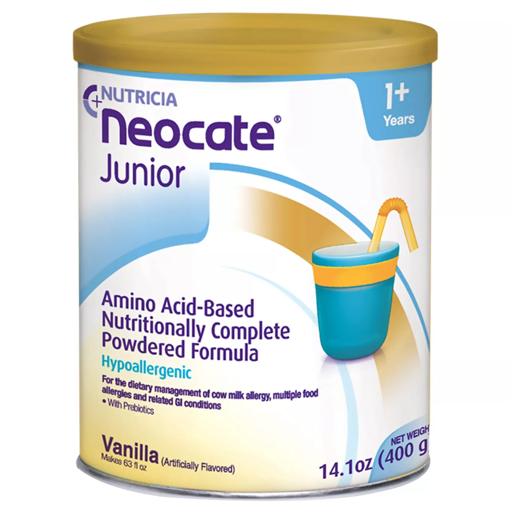 Neocate Junior Amino Acid–Based Powdered Formula, Vanilla, 14.1-ounce can