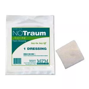 NoTraum Extra Bordered Silicone Foam Dressing, 6" x 6"