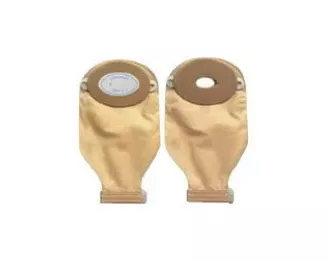 Nu-Flex Oval Urinary Pouch Custom 3/4" x 1-3/8" Opening Barrier #46 Deep Convexity With Flutter Valve