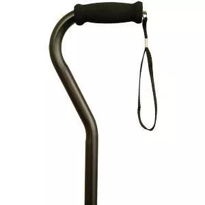 Offset Handle Cane, Black