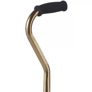 Offset Handle Cane, Bronze