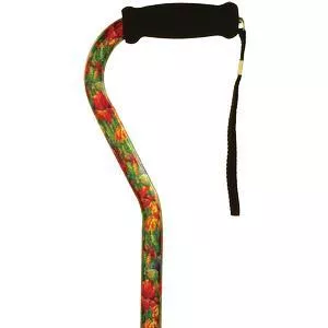 Offset Handle Cane, Summer Garden