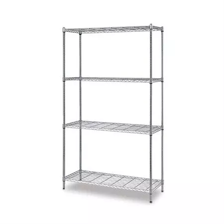 One Box Wire Shelving 4-Shelf Unit 24"D x 72"H 30"W