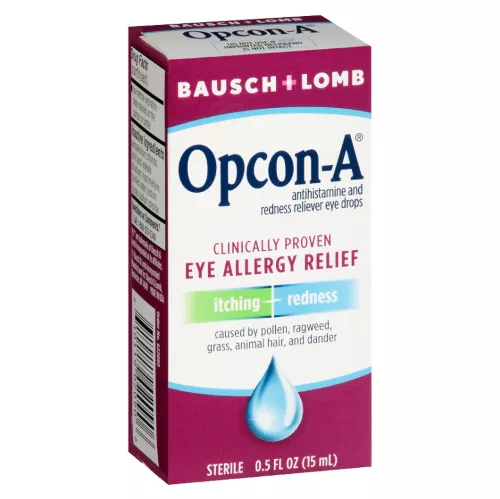 Opcon-A Allergy Relief Eye Drops for Itching and Redness - Bausch & Lomb